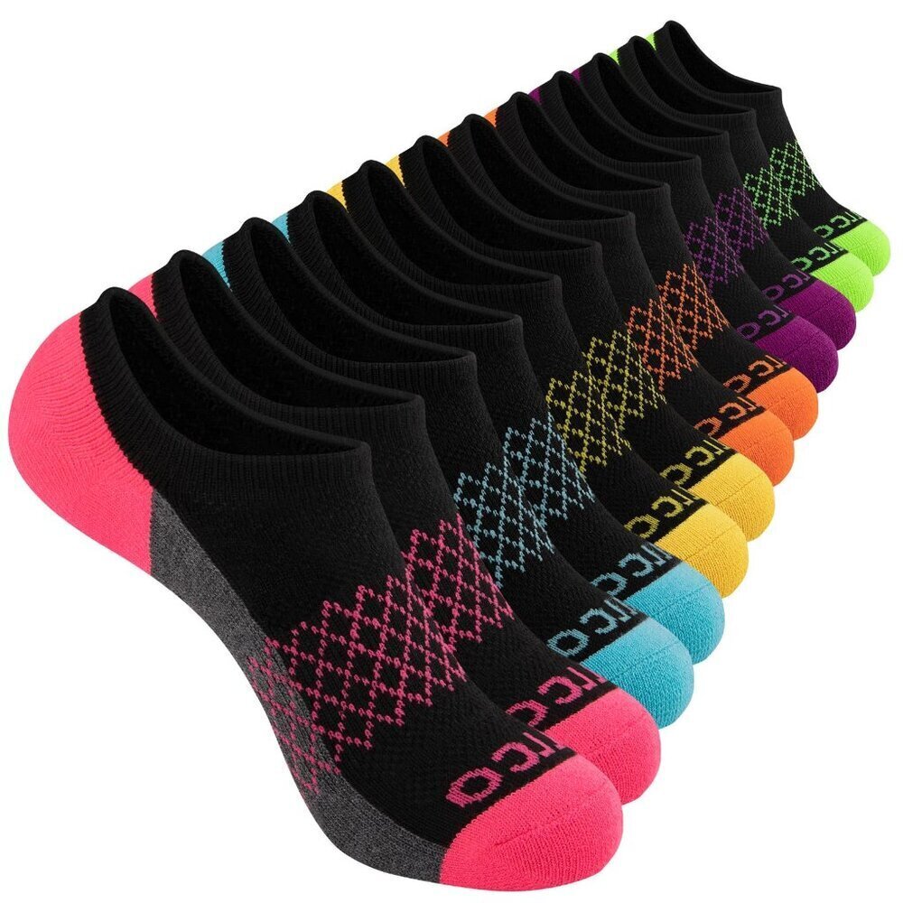 Athletic No Show Socks Cushioned Non Slip Running Gym Workout 6 Pairs